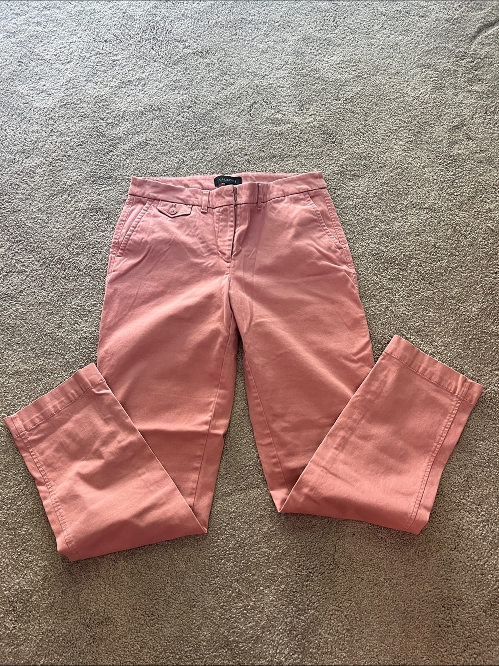 Talbots Pink Buttered Cotton Chinos - Women's Pants